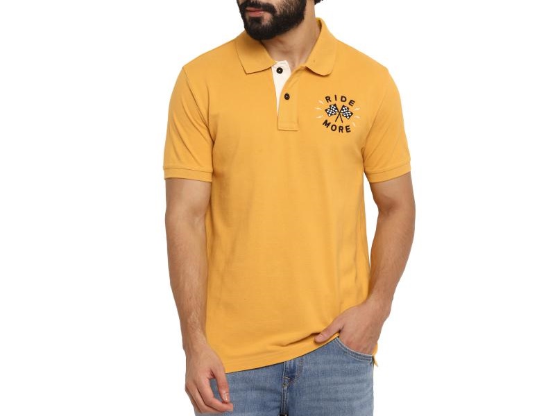 라이드 모어 옐로우 반팔 티셔츠-1